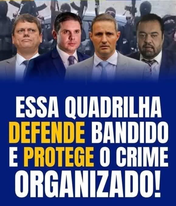 Essa quadrilha ...
O ministro Lewandowski levou mais de 6 meses para elaborar o texto original do Projeto de Lei 5.582/2025 (PL Antifação). Consultou juristas, faculdades de direito, vários órgãos ligados à segurança pública e só depois a Casa Civil liberou, em 22/10, para levar
