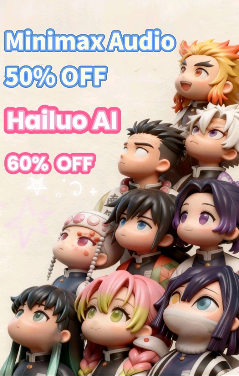AI_magic_a's tweet image. ⚔️ Hashira babies pulled up with S-tier deals:
💜 Minimax Audio 50% OFF:minimax.io/audio
💗 Hailuo AI 60% OFF:hailuoai.video
✨ Blink and you’re late.
#hailuoai #minimax #minimaxaudio #BlackFridayDeal #AIBlackFriday #AIDeals #DemonSlayer #Hashira