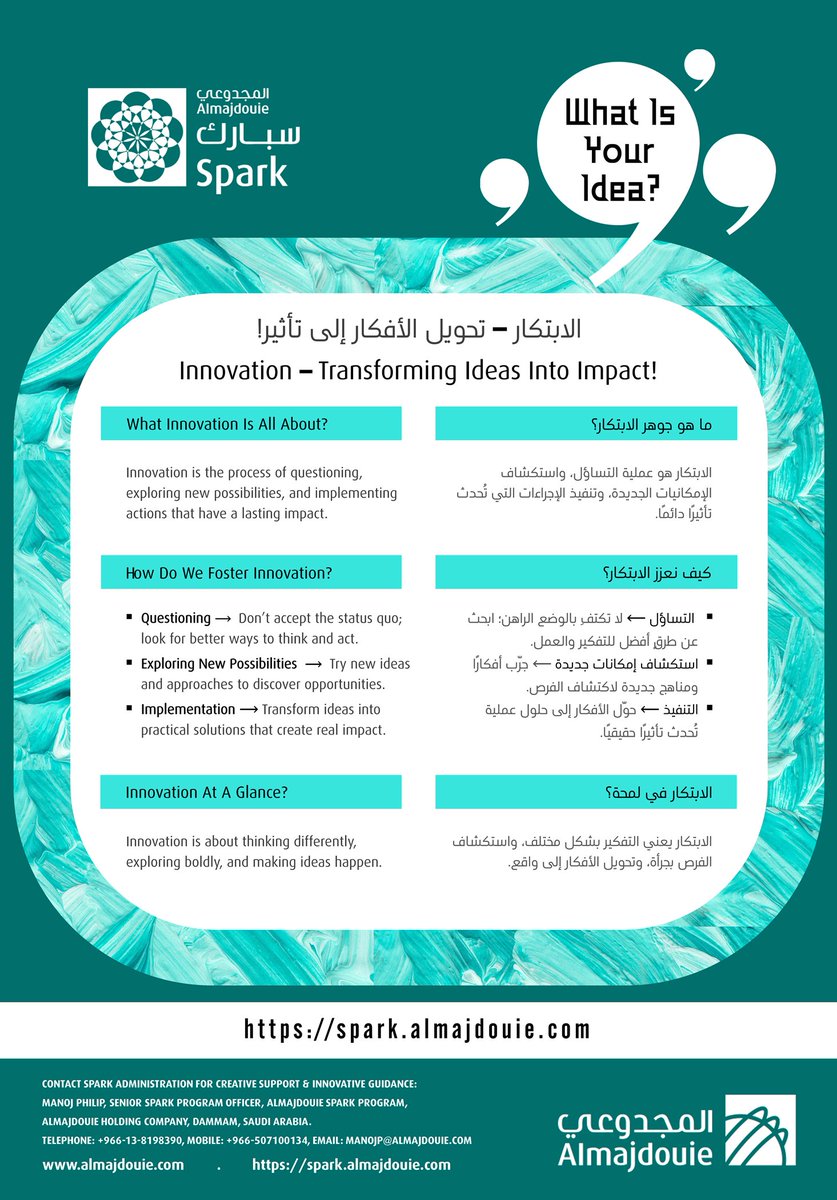 sparkalmajdouie's tweet image. Innovation – Transforming Ideas Into Impact!