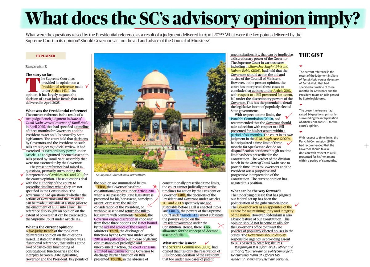 StudyRules12's tweet image. Deemed assent of bills ?
#upsc 
#UPSCPrelims2026 
#Polity
#SupremeCourt 
#Judiciary