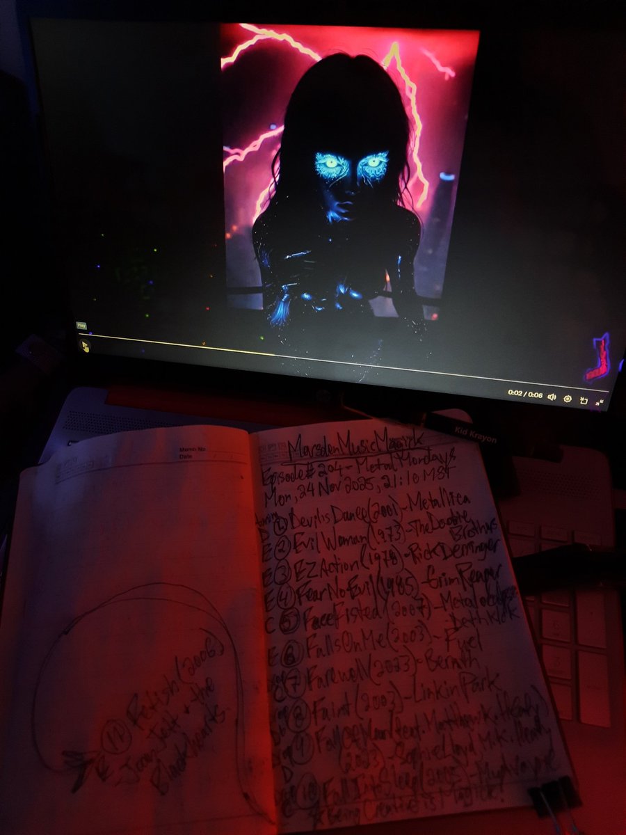 kidkrayon's tweet image. LIVESTREAM!
Marsden Music Magick
Episode #204
Metal Mondays
(Rock, Metal &amp;amp; Punk)
Mon, Nov 24th, 9:10 p.m. MST 
11 songs played via Rocksmith+/PS5, on electric bass. 
🌋⚔️🛠🐍❤️‍🔥🤘🏻👽🎙🪩🔥🎮🎸🎶✨️
Are you near me?
Come sing &amp;amp;/or dance LIVE!
🎤💃📺🎶