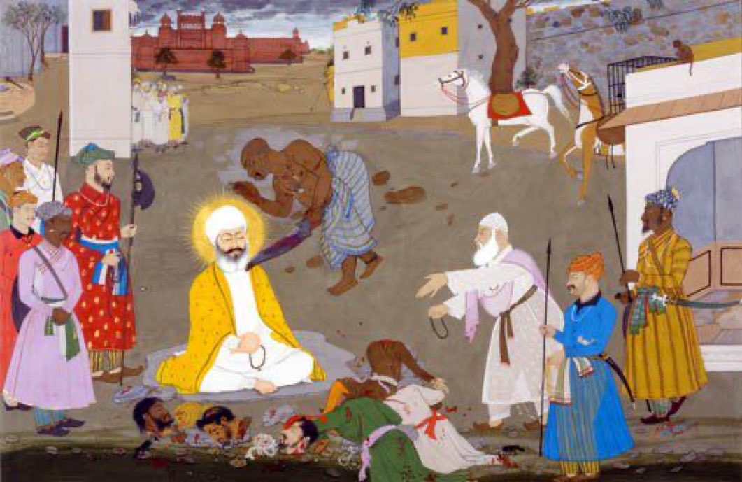 Today marks 350 years of the supreme sacrifice of ‘Hind Di Chadar’ Sri Guru Tegh Bahadur Ji, the protector of Dharma &amp; a beacon of fearless faith. 

On 24 Nov 1675, Guru ji was publicly beheaded for refusing to convert to Islam, choosing martyrdom over injustice.