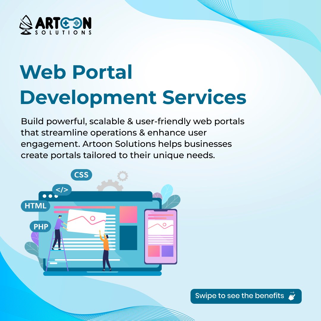 artoonsolutions's tweet image. 🚀 Need a powerful Web Portal to simplify operations?
Artoon Solutions builds custom, secure &amp;amp; scalable portals with seamless integration and great UX.

📞 +91-9081637774 | 🌐 artoonsolutions.com

#CustomWebPortals #BusinessEfficiency