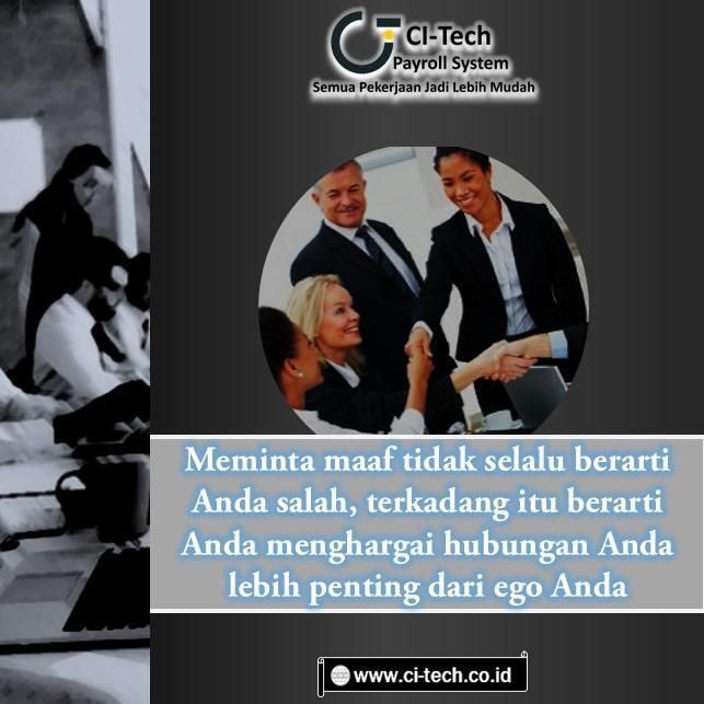 konsultan_hrd's tweet image. Meminta maaf tidak selalu berarti Anda salah, terkadang itu berarti Anda menghargai hubungan Anda lebih penting dari Ego Anda.

#CITech #system #HRISsystem #HRIS #KPIspecialist #KPIsystem #KPI #IT #HRD #payrollsystem #elearning #berkarir #systemabsensi.