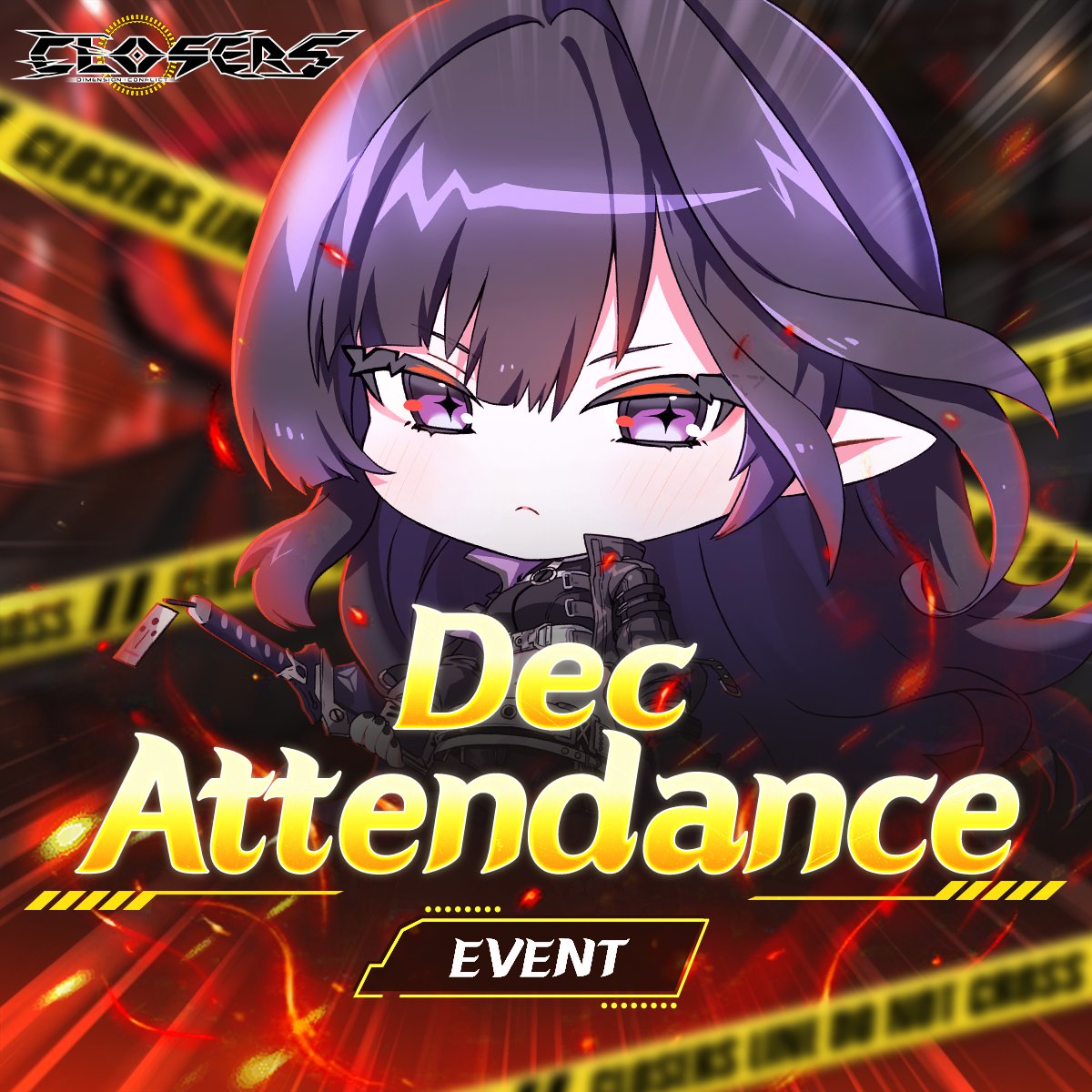 ClosersGame's tweet image. Monthly Attendance Renewal – December ✨📅

Log in every day this month to receive special items &amp;amp; make sure you don&apos;t miss your final-day reward to wrap up the month! 🎁❄️

📅Dec 1  – Dec 31, 2025 UTC
🔗reurl.cc/Vm1dDZ

#ClosersAttendance #ClosersOnline #closers #naddic