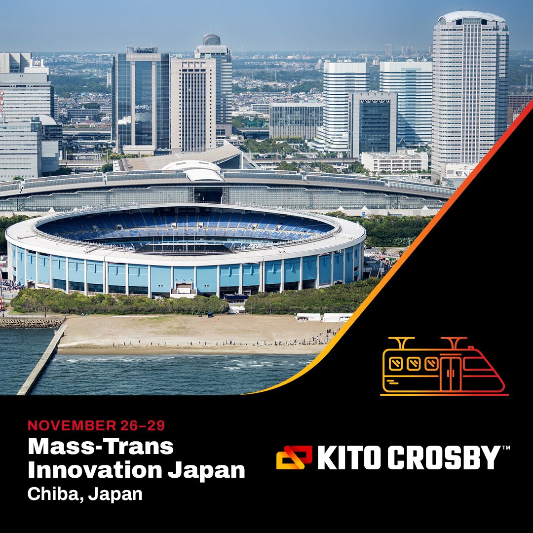 KitoCorporation's tweet image. キトーは、「第9回 鉄道技術展2025」に出展します。
期間：11月26日（水）～29日（土）
場所：幕張メッセ  展示ホール   8小間番号：G-67
ブースでは、今後発売予定の製品も先行紹介します！
ぜひ、キトーブースへお立ち寄りください！
📷詳細はこちら：（公式）mtij.jp
#Kito
