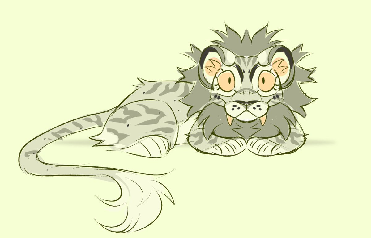 CRYPTIDKILL's tweet image. lil lion as a cooldown :3 got a lot done today