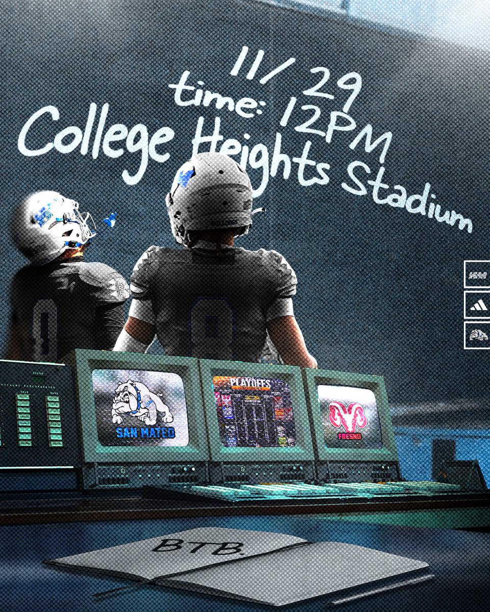 CSM_Football's tweet image. Bulldog Family! We need ya!

Saturday,11/29 at 12PM
College Heights Stadium
San Mateo