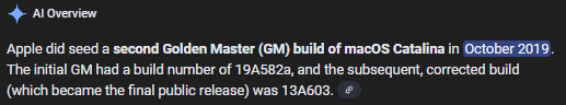 NotAzureSaturn's tweet image. this is why i hate google&apos;s ai overview

13A603 was a build of OS X Mavericks.