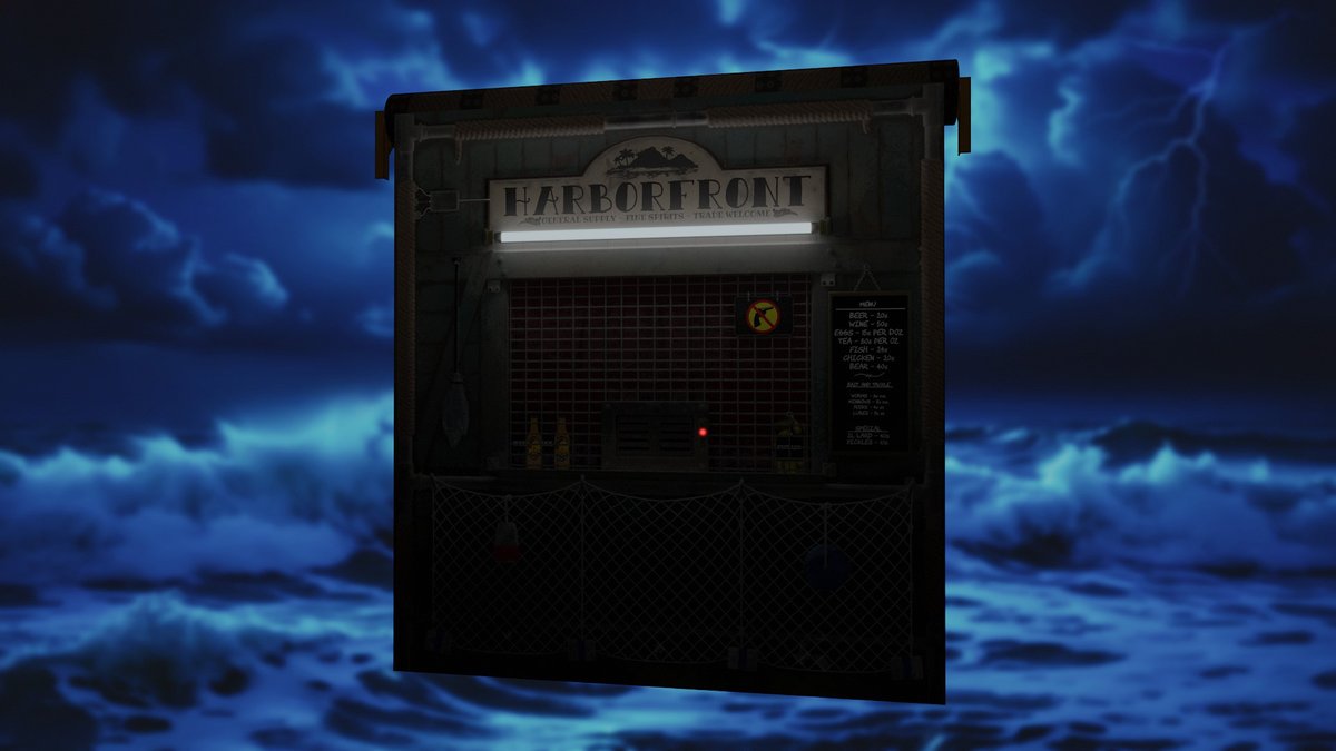 Horrorview's tweet image. New Skin for the Naval Update - Harborfront Shop Garage Door!! Go here and press buttons!! steamcommunity.com/sharedfiles/fi… @playrust @gerrmanman @HedgesnVideos #rustgame #rustskins #RUST