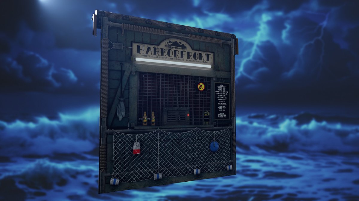 Horrorview's tweet image. New Skin for the Naval Update - Harborfront Shop Garage Door!! Go here and press buttons!! steamcommunity.com/sharedfiles/fi… @playrust @gerrmanman @HedgesnVideos #rustgame #rustskins #RUST