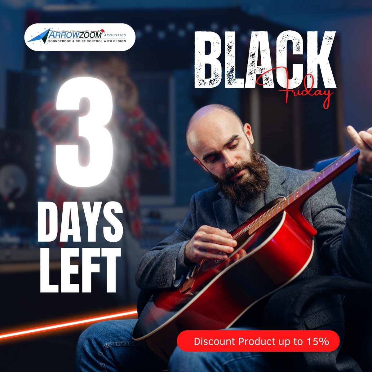 Arrowzoom's tweet image. 3 days left until our 15% off black friday sale starts 🔥
get your setup ready.

➡️ @arrowzoom

#blackfriday #studiosetup #creatorlife #workspaceupgrade #soundready