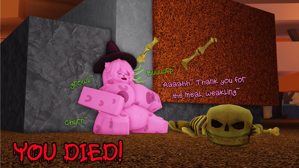 (CW:Anal Vore)
I made a cosplay <a href="/Cas_The_goo/">Cas the vorey goo cat!~ 🔞🖤💖</a>. She's so squishy and sexy~
Poor noob, He's now part of her slimy mass~ uwu
#RR34 #RobloxNSFW #RobloxRule34 #Vore