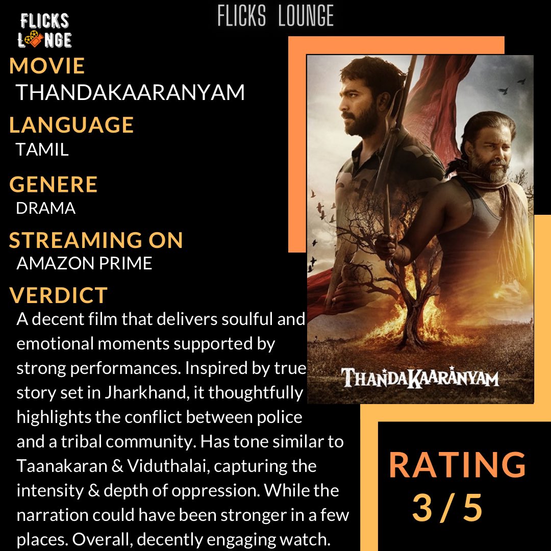 FlicksLounge's tweet photo. #Thandakaaranyam streaming on Amazon prime. https://t.co/GDpyP7FKG0