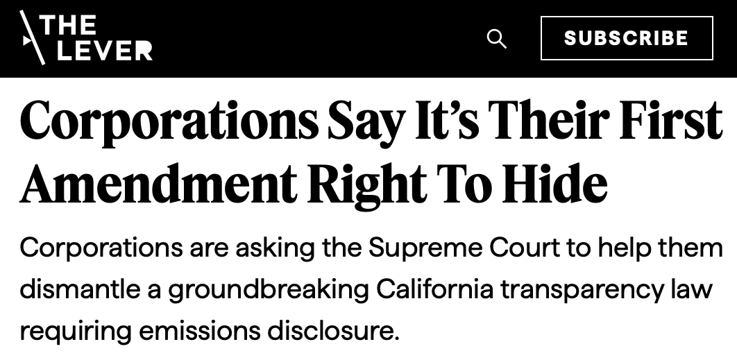 davidsirota's tweet image. 🚨NEWS: Exxon is petitioning the U.S. Supreme Court to grant corporations a new First Amendment right to avoid disclosing how much toxic pollution they are spewing and how much they are incinerating the atmosphere that supports all life on the planet.