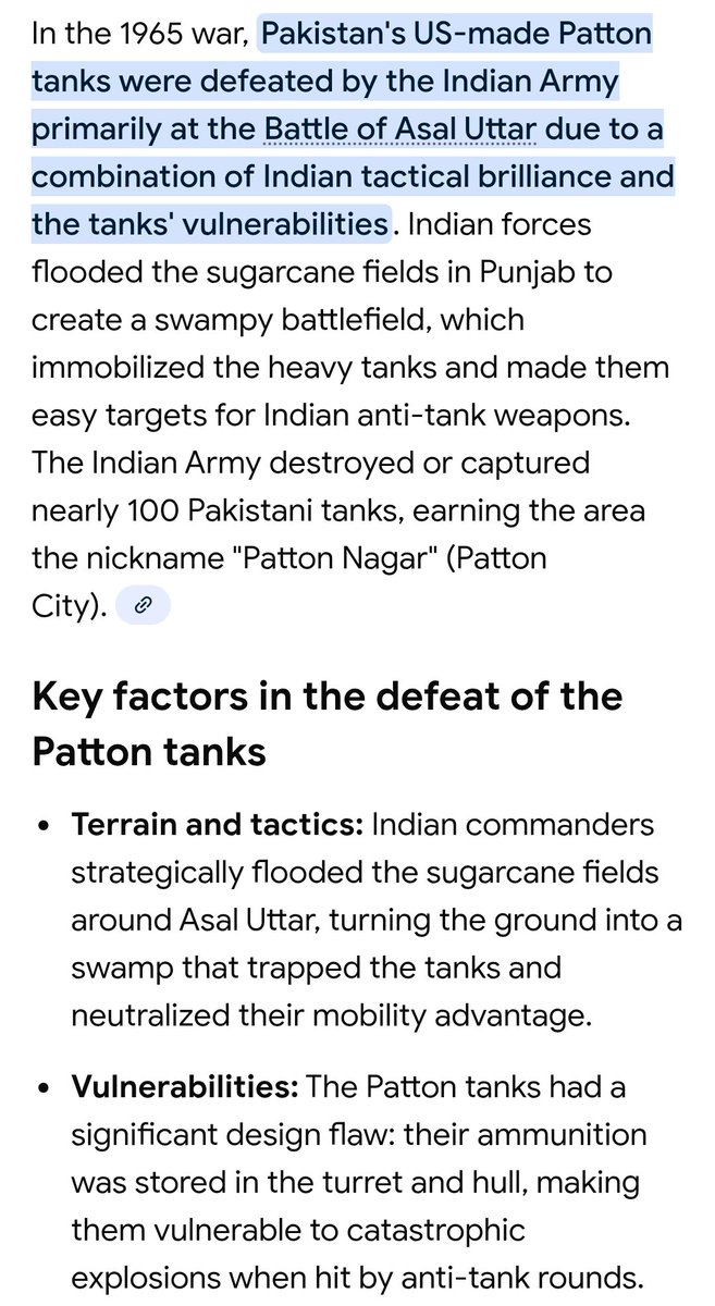 vivekpai01's tweet image. Mujhe to Patton tanks ki yaad aayi. In the 1965 war, we destroyed / captured about 100 US Patton tanks.
The US is good for propaganda only. 
Their equipment given to Pakistan have all failed even in the May 2025 #OperationSindoor