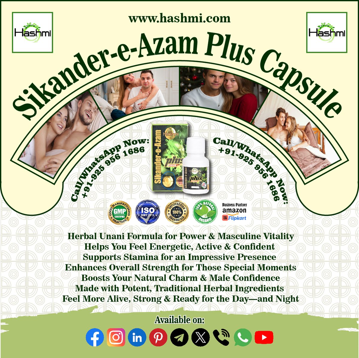 GermanHashmi's tweet image. Struggling with ED or PME?😟
Try Hashmi Sikandare Azam Plus Capsule💪🌿
A trusted herbal support for men’s stamina, strength &amp;amp; confidence. Helps you feel more energetic &amp;amp; focused every day &amp;amp; Night.
⚡100% Unani • Discreet delivery 📦
#MenCare #HerbalBoost #UnaniPower #Confidence