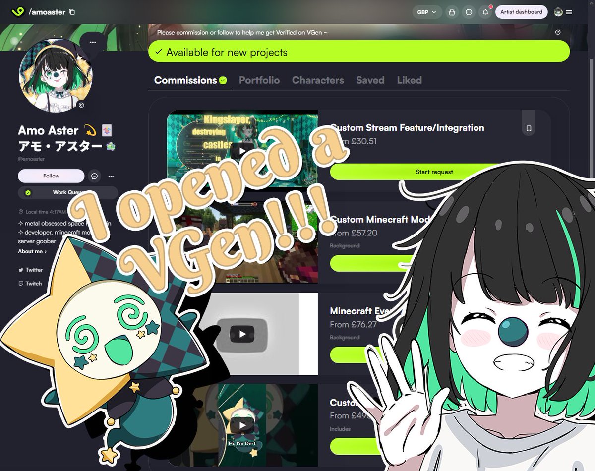 janedoeluvr44's tweet image. 🚨HUGE ANNOUNCEMENT!!🚨

i've constantly been asked about helping out with things since a few of my posts went crazy, so i thought i'd finally make a VGen!!

i LOVE working on ✨anything✨ minecraft (ANYTHING!!), but i also want to help make more cool vtuber tech!! 

being part…