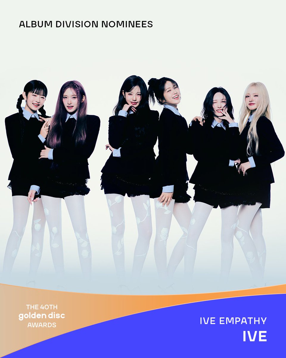 _GoldenDisc's tweet image. The 40th #GoldenDiscAwards Best Album nominees

#IVE @IVEstarship
#JENNIE @Jennie_HQ
#Jin @bts_bighit
#NCTDREAM @NCTsmtown_DREAM

The 40th Golden Disc Awards
🗓️2026.01.10(Sat)
📍TAIPEI DOME

#40thGDA #음반부문 #BestAlbumDivision
#골든디스크어워즈 #Goldendiscawards

*Nominees are…