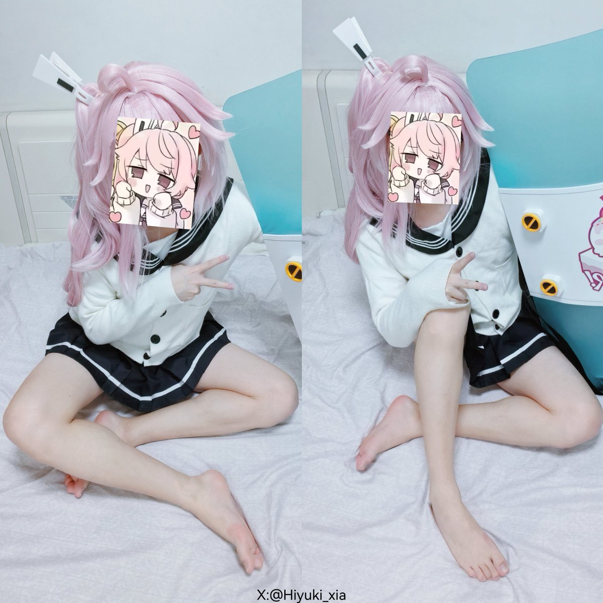 之前有人私信问为什么不拍过膝袜，小短袜还有其他的，只拍裸足。主包自己就是裸足控哇，所以很照顾其他的裸足控！