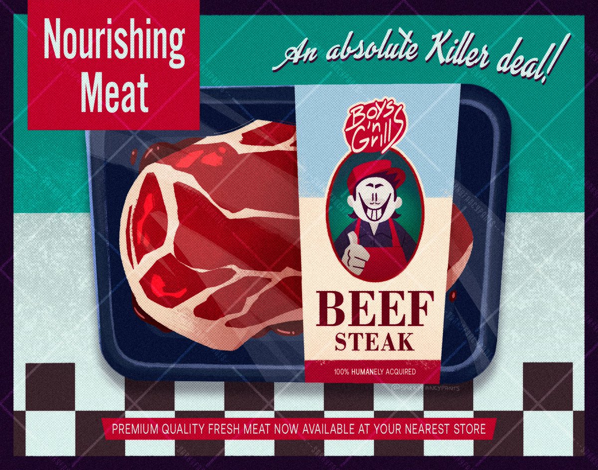 SarkyFancyBear's tweet image. Nothing but the best quality! 🥩 🍴
#spookymonth #bobvelseb