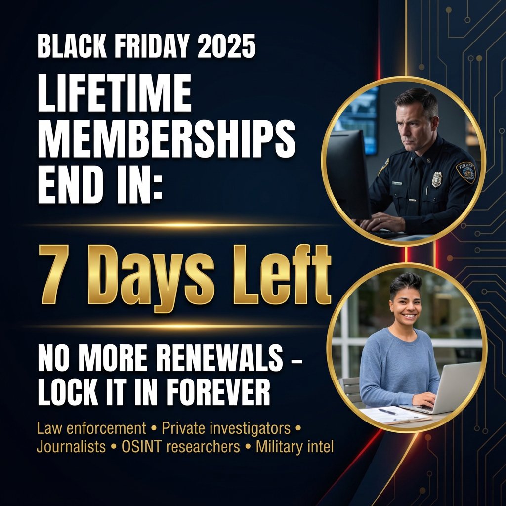 ForensicOsint's tweet image. ONE WEEK LEFT – Lock in LIFETIME Before 2025 Budgets Disappear.
If you’re an OSINT investigator, law enforcement officer, attorney conducting social media investigations, or journalist relying on court-defensible evidence, you know the annual struggle:

 - “Will the subscription…