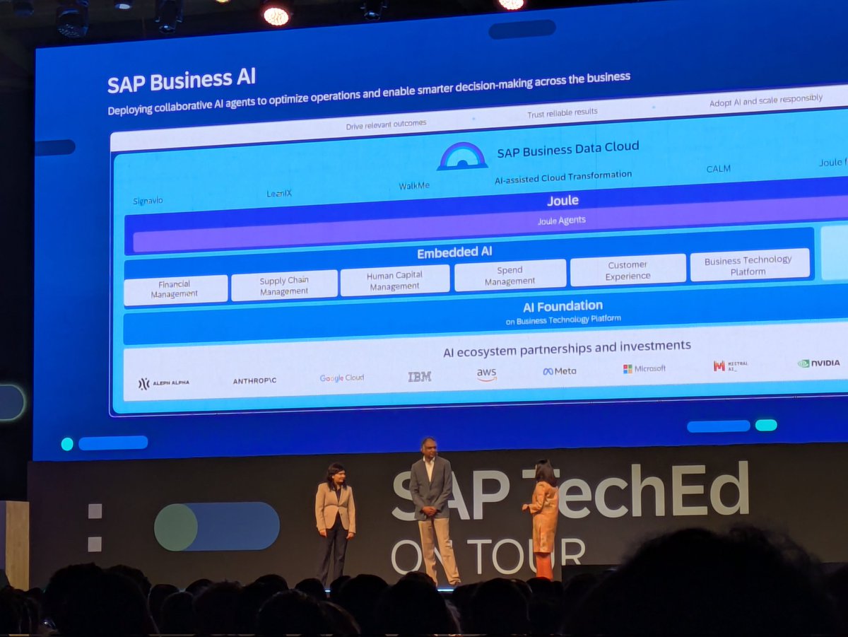 maste_swati's tweet image. Loved hearing all the customer success stories on AI and Joule adoption at the SAP TechEd keynote — especially how SAP is empowering teams to build custom business scenarios with strong support and real impact.

@gangadharansind #SAPTechEd #SAPTechEd2025