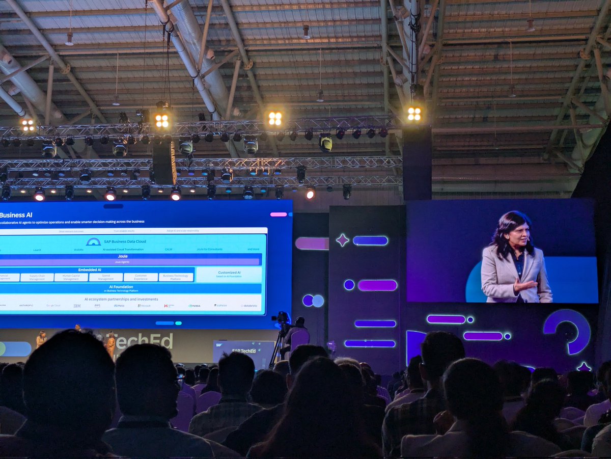 maste_swati's tweet image. Loved hearing all the customer success stories on AI and Joule adoption at the SAP TechEd keynote — especially how SAP is empowering teams to build custom business scenarios with strong support and real impact.

@gangadharansind #SAPTechEd #SAPTechEd2025