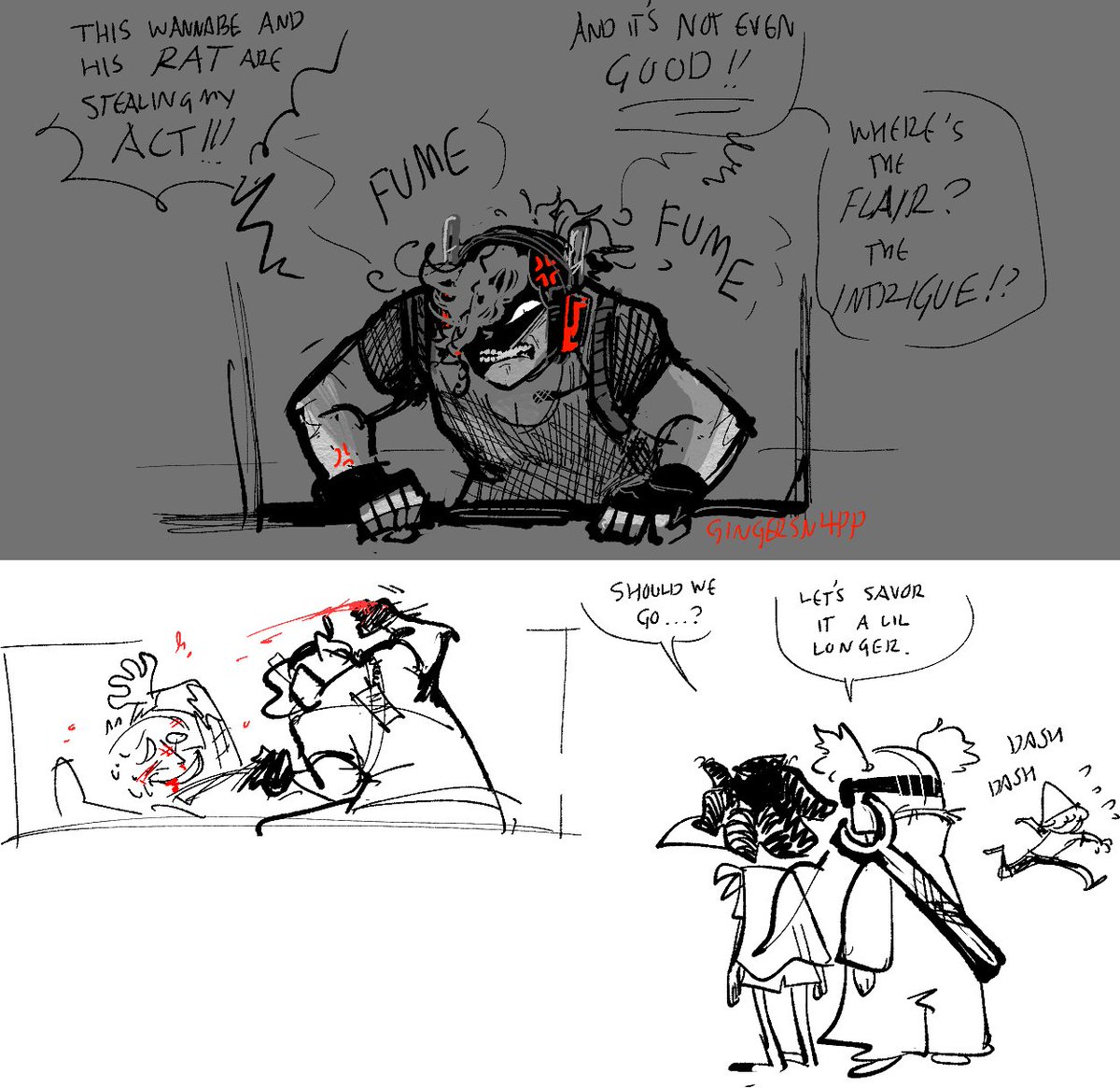 gingersn4pp's tweet image. LN doodle, got thru the carnevale recently. The Director has some notes!
#LittleNightmares