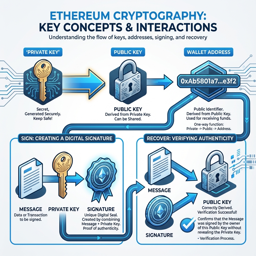 intoWeb3Dev's tweet image. After playing with eth.build, gen an image with
Prompt: generate an image using image generation, demonstrate key concepts in ethereum such as keypair, public key, private key, wallet address , sign ,signature, recover, save to current dir.
sandbox.eth.build/wofCrGxhc3Rfbm…