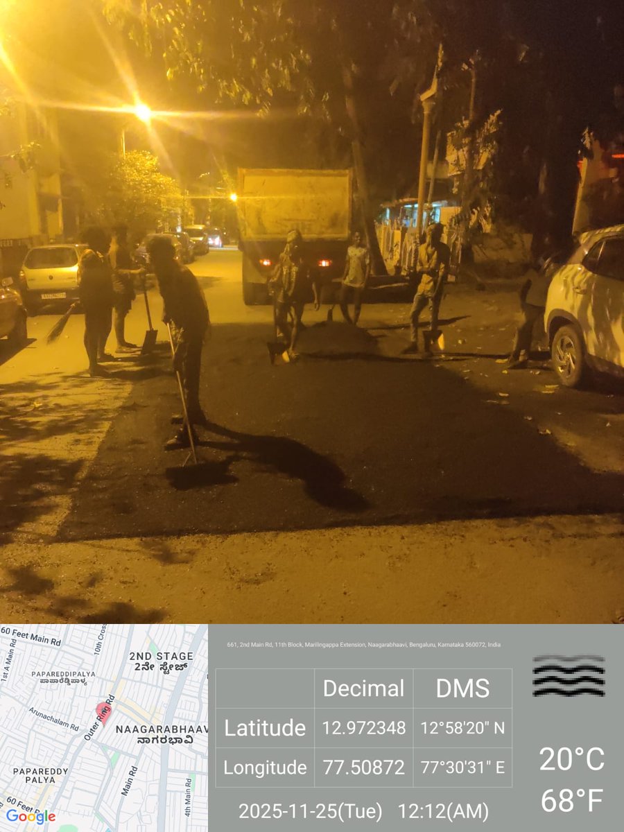 GBA_office's tweet image. Bengaluru west city corporation :-

🚧Potholes filling work is in progress at Nagarabhavi 2nd stage, ward no-44, Jnanabharathi, Rajarajeswarinagar division.

To ensure smooth traffic flow✨
#GreaterBengaluruAuthority #westcitycorporation #DKShivakumar #gbachiefcommissioner