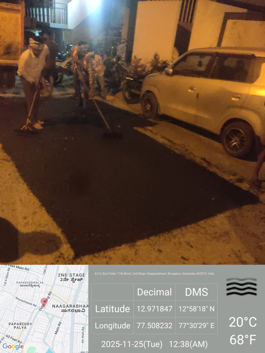GBA_office's tweet image. Bengaluru west city corporation :-

🚧Potholes filling work is in progress at Nagarabhavi 2nd stage, ward no-44, Jnanabharathi, Rajarajeswarinagar division.

To ensure smooth traffic flow✨
#GreaterBengaluruAuthority #westcitycorporation #DKShivakumar #gbachiefcommissioner