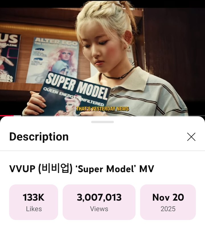 vvup_universe's tweet image. VVUP ‘Super Model’ MV has surpassed 3 million views in 5Days.

#VVUP #비비업 #SuperModel @vvup_official
