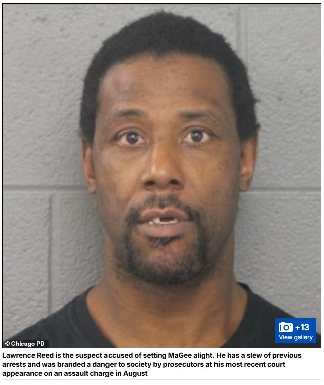 <a href="/the_salty_one_/">The Salty One</a> Lawrence Reed, 52 - Chicago - RELEASED with just an ankle monitor by a soft judge!
The poor young woman suffered 60% Burns after being dowsed in gasoline and set alight... Only a couple of months after the Iryna HORROR.
This shit; and the judges MUST be dealt with properly!