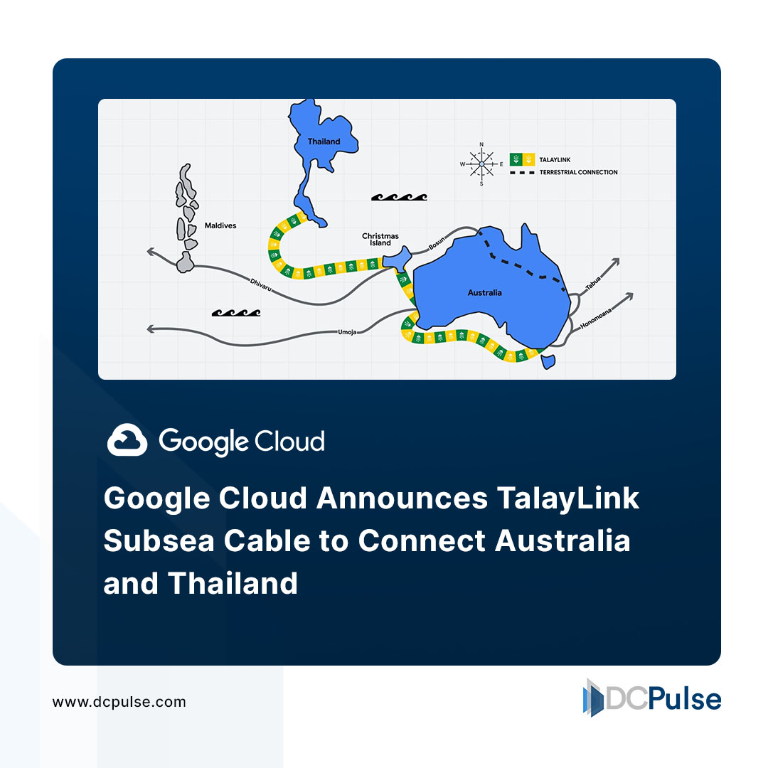 dc_pulse1's tweet photo. 🚀 @googlecloud  announces TalayLink, a new subsea cable connecting Australia &amp; Thailand, boosting cloud + AI performance across Asia-Pacific! 🌏⚡

https://t.co/FQa8YPNAHU

 #TalayLink #GoogleCloud https://t.co/lzzLHccQtB
