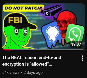 stupidtechtakes's tweet image. lets not fearmonger. signal is not a honeypot, and is not somehow sending all your data to the FBI.