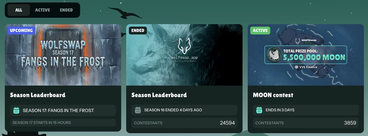 disn0tkim's tweet image. GMoon 🐺

in just under 16hrs, we are about to enter Season 17: Fangs in the Frost 🥶

it&apos;s the perfect time to ramp up your trading and secure a spot in the Top 100 and while you trade, you will also have the chance to win mystery boxes packed with rewards, from $MOON to…