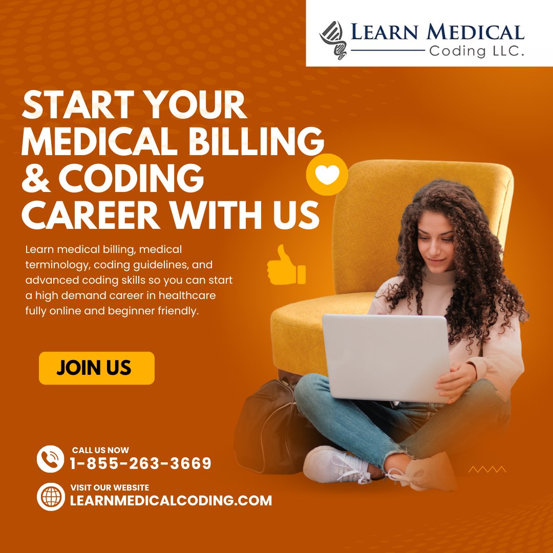 Learnmedcoding's tweet image. Start your Medical Billing &amp;amp; Coding career from home and level up with advanced coding skills 👩🏽‍💻💛 Whether you’re a beginner or ready to take the next step, this course gives you everything you need to enter a high-demand field.
Enroll now at LearnMedicalCoding.com