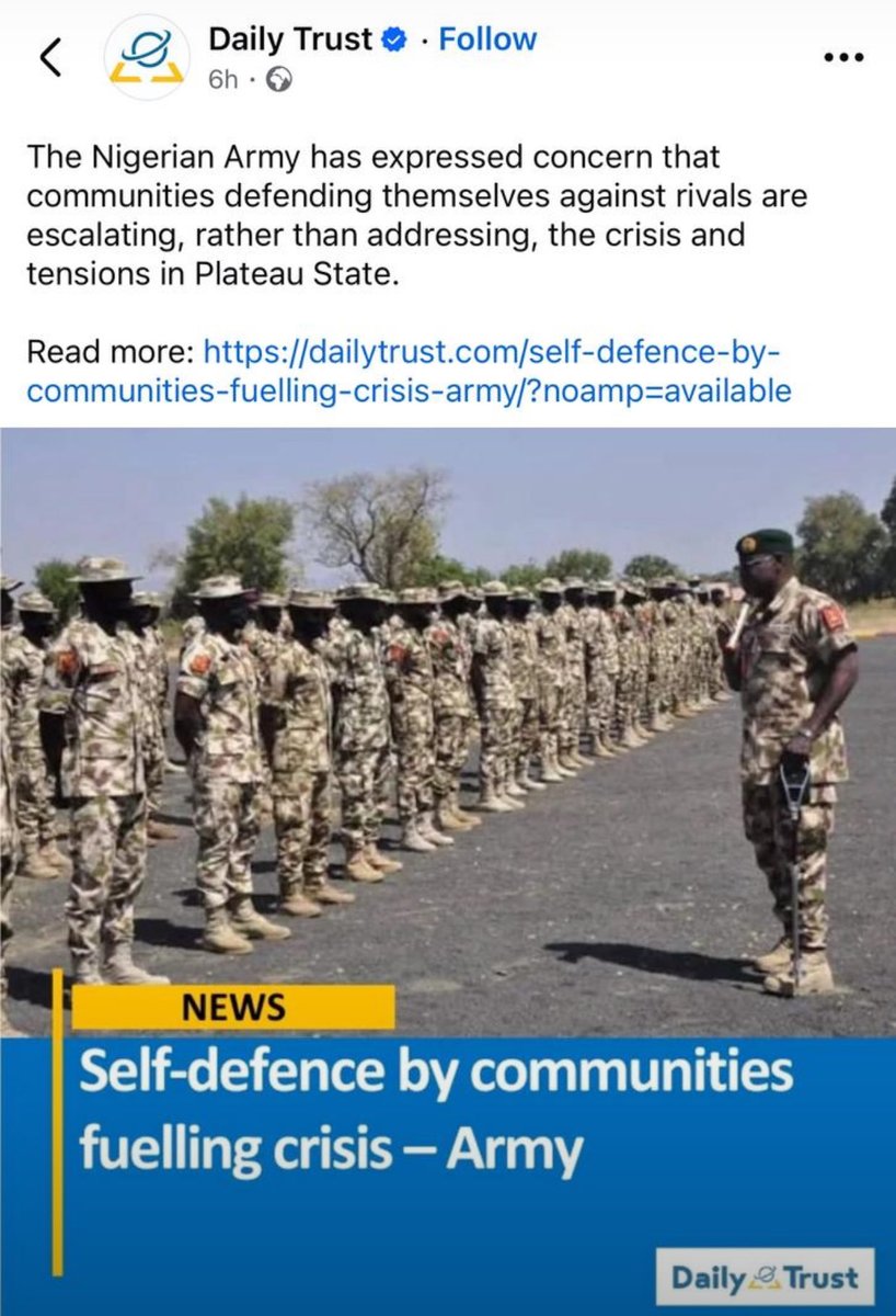 PERPLEXED NIGERIANS,

Are you still asking why the military insists you have no right to defend yourself against terrorists? Are you still wondering why they claim self-defence will “escalate the attacks”?

The message is painfully clear:
🔹 Your safety is not their priority
🔹