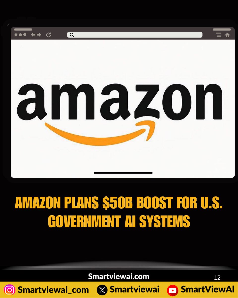 PushpendraTech's tweet image. 🚨 BREAKING: Amazon is gearing up to invest up to $50B to supercharge U.S. government AI and supercomputing systems.

#Crypto  #CryptoTrading