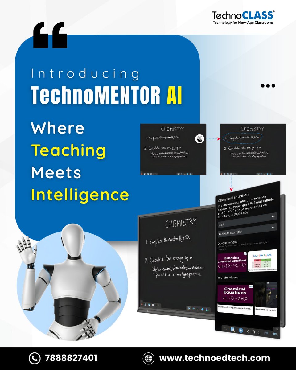 technoclass401's tweet image. Say hello to TechnoMENTOR AI — India’s most intuitive AI-powered teaching and learning companion.

#TechnoMENTORAI #EdTechIndia #SmartClassrooms #EducationReimagined #AIinEducation #TeachingTools #DigitalLearning #TechnoCLASS #FutureOfEducation #AIWhiteboard #LearningMadeSmart