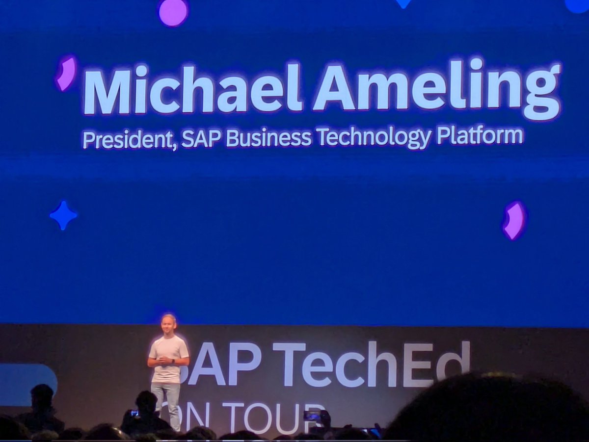 maste_swati's tweet image. Michael Ameling, President SAP #BTP, takes the stage at #SAPTechEd! With 3000+ participants this year, he highlights how every enterprise is now a data company, every user experience is AI-driven and the future is all about Agentic AI.
@gangadharansind #SAPTechEd2025