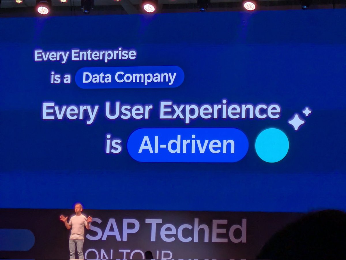 maste_swati's tweet image. Michael Ameling, President SAP #BTP, takes the stage at #SAPTechEd! With 3000+ participants this year, he highlights how every enterprise is now a data company, every user experience is AI-driven and the future is all about Agentic AI.
@gangadharansind #SAPTechEd2025