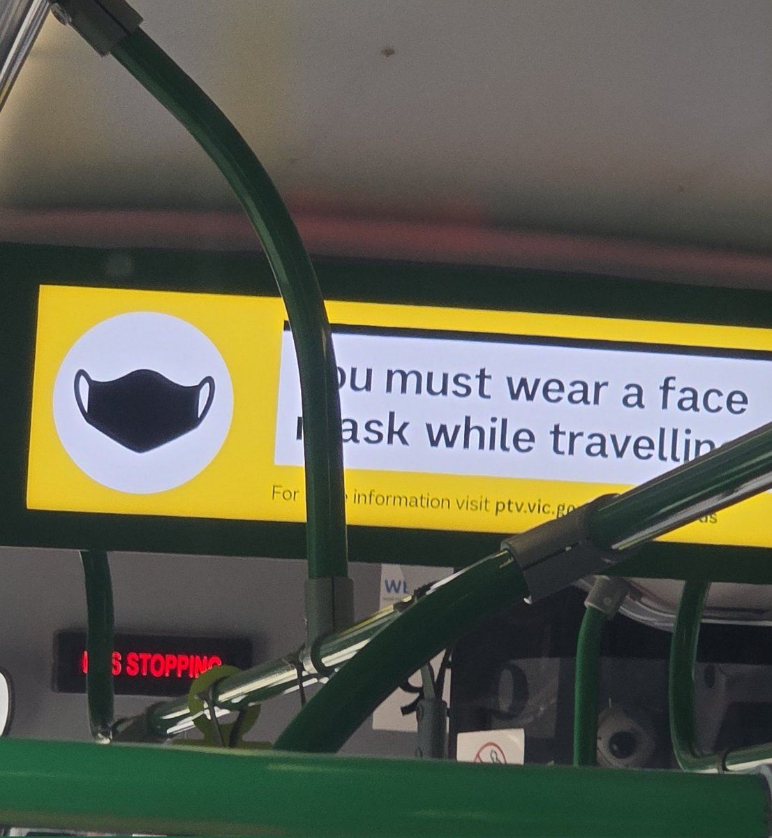 the screens are so old they are starting to show covid messages again,