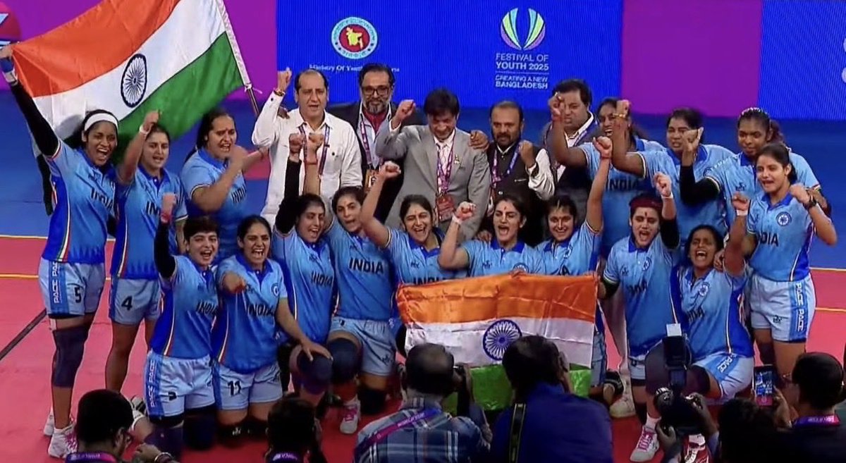 SibbalTechTalks's tweet image. What a phenomenal achievement! 🇮🇳💪 Two back-to-back World Cup titles show the unmatched spirit, skill, and determination of our women’s kabaddi team. You are not just champions—you are legends inspiring an entire generation to dream fearlessly and play fiercely! 🏆🔥…