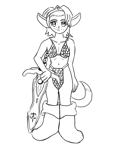 Rhosleaf's tweet image. Idea for a handsome version of elf Brief.