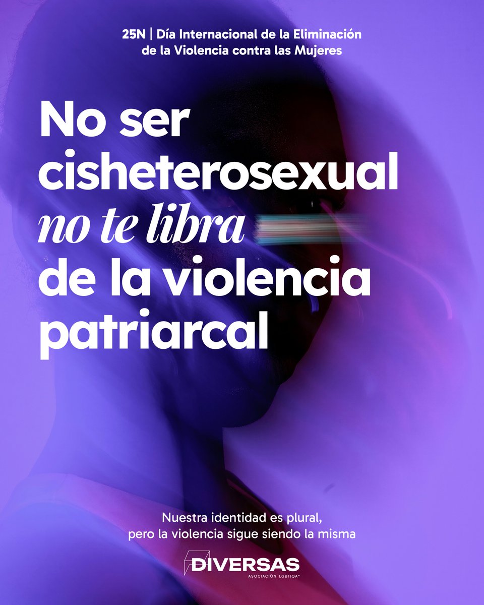 diversaslgbti's tweet image. En este #25N alzamos la voz una vez más: la #violenciapatriarcal atraviesa identidades, cuerpos y orientaciones. No desaparece cuando somos disidentes, diversas o fuera de la norma.

Hoy y todos los días, exigimos #justicia, protección y vidas dignas ✊💜