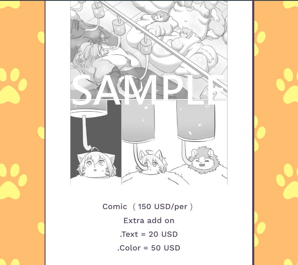 Hello everyone, is me again
Now i opened commission now, welcome to commission me~ Comic also can do 
(fatfur, vore, more...)