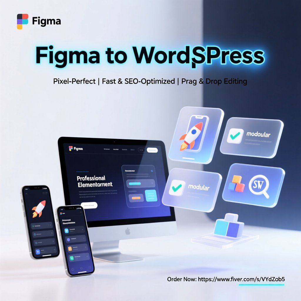 firoj71995's tweet image. 🌟✨ Figma to WordPress – Professional Elementor Conversion! ✨🌟

🎨 Have a design in Figma / PSD / XD?
💻 I will turn it into a fast, responsive &amp;amp; SEO-optimized WordPress website using Elementor — pixel-perfect &amp;amp; easy to edit!

💥 Read more:
cutt.ly/JttmNCkU