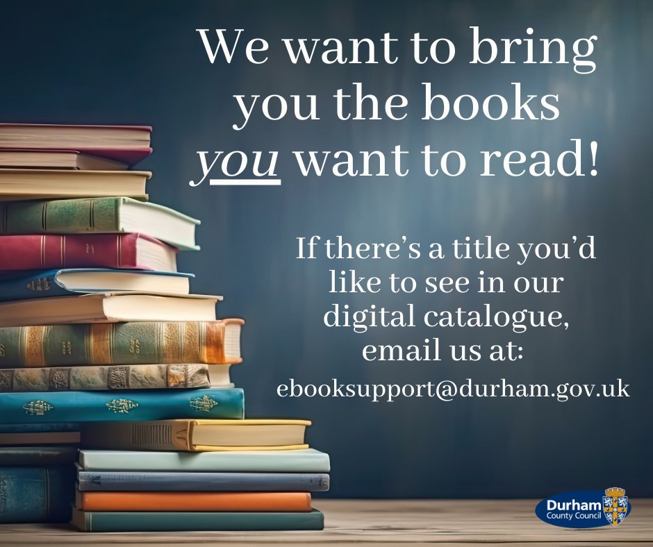 DurhamLibraries's tweet image. Easy Like Sunday Morning!☕
We want to make sure that our #BorrowBox catalogue is full of the eBooks that you want to read, and the eAudiobooks you want to listen to!
You can email us with suggestions on ebooksupport@durham.gov.uk. We will always try to fulfil your requests!